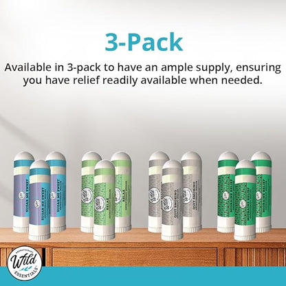 Wild Essentials 3 Pack of Appetite Craving Control Aromatherapy Nasal Inhalers Made with Therapeutic Grade Essential Oils to Help Keep The Hunger Cravings Away