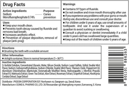 Karl&Hans Botanic Double Mint Toothpaste with Fluoride - Natural, Freshens Breath, Strengthens Enamel, Whitens Teeth, and Soothes Sensitive Teeth with Xylitol and Aloe Extracts, 4.23 oz