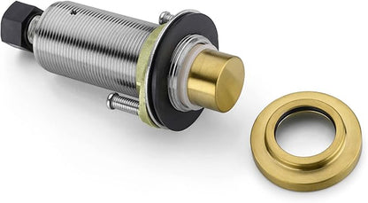 SinkTop Air Switch Kit with Brass Gold Long Button (Full Brass) for Garbage Disposal