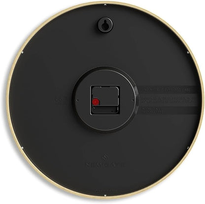 NEWGATE® Mr Clarke Wall Clock | Large Scandi Inspired Plywood Clock | 16 inch | Pale Wood case with Designer dot dial | Modern Minimalist Design for Kitchen, Living Room or Office