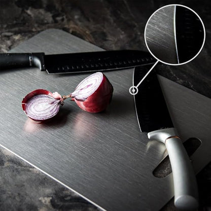 Titanium Cutting Board, 100% Pure Titanium Cutting Boards for Kitchen, Double Sided Food-Grade Chopping Board - Dishwasher Safe Easy to Clean (12"L x 9"W)
