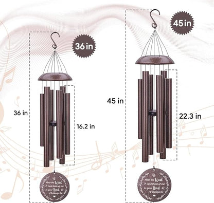 Personalized Wind Chimes, Wind Chimes for Loss of Loved Father/Mother/Lover, Commemorative Sympathy Bereavement Gifts for Condolences/Funeral (36 inch)