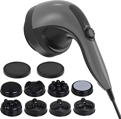 Handheld Cellulite Massager, Lymphatic Drainage Massager, Body Sculpting Machine with Lipo Roller for Stomach Belly Butt Arm Leg Fat, Wide Area Electric massagers vibrating Used at home Black