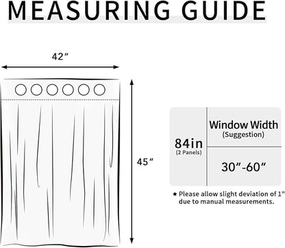Easy-Going Blackout Curtains for Bedroom, Solid Thermal Insulated Grommet and Noise Reduction Window Drapes, Room Darkening Curtains for Living Room, 2 Panels (42x45 in, Greyish Green)