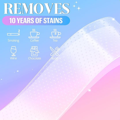 Teeth Whitening Strips White Strip - 28 Pcs Sensitive Whiten Stripe, Natural Enamel Safe Non-Slip Dry Product,30 Minutes Fast Effects Tooth Whitener,14 Treatments Mint Kit for Home Family Travel Work