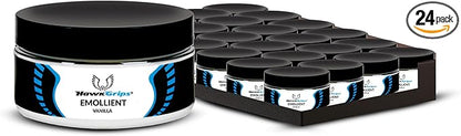 8oz Massage Emollient, Vanilla, Emollient for IASTM and Massage, Soft Tissue Mobilization & Lubrication for Massage Therapy, Shea Butter, Oil Based, Vegan, Cream Alternative, Pack of 24