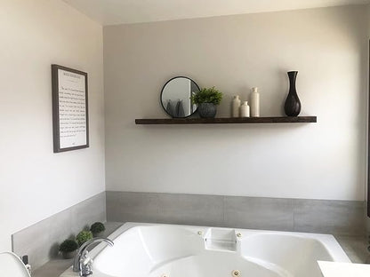 joelsantiques Floating Shelf, Wood Wall Shelf, Natural Wooden Home Decor for Bathroom Kitchen Bedroom, Hanging Mounted Invisible Bracket (Medium Brown, 7" Deep x 72" Wide)