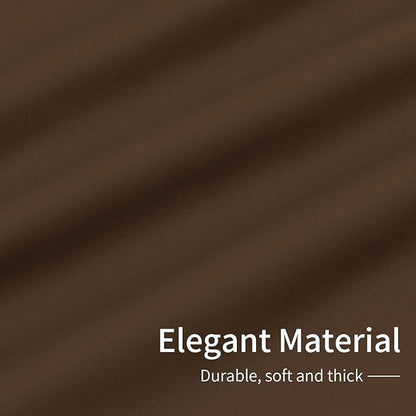 Easy-Going Blackout Curtains for Bedroom, Solid Thermal Insulated Grommet and Noise Reduction Window Drapes, Room Darkening Curtains for Living Room, 2 Panels (42 x 63 in, Brown)
