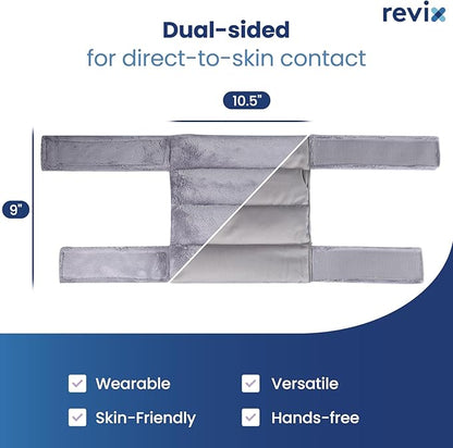 REVIX Microwave Heating Pad for Knee Support, Heated Knee Wrap with Moist Heat for Stiffness, Elbow & Joint, Microwavable Hot or Cold Compress for Women & Men