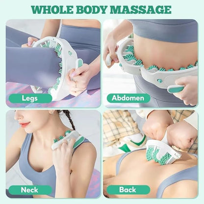 Cellulite Roller for Legs and Arms 2025 New, with Two Removable Handle Design, 360° Anti-Celluliteleg Roller Cellulite Fascia Massage Roller, Deep Tissue Massage Tool for Fat Deposits Reduction Green