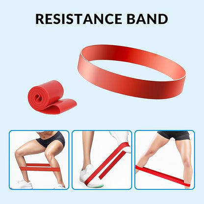 7 in 1 Foam Roller,Products Include Foam shafts,Muscle Roller Bars,Leg Massagers,Fascia Balls,Stretch Bands,8-Shaped Resistance Bands,are Used for Full-Body Relax,Yoga(White Pink Blue) (Pink)