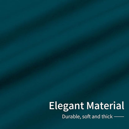 Easy-Going Blackout Curtains for Bedroom, Solid Thermal Insulated Grommet and Noise Reduction Window Drapes, Room Darkening Curtains for Living Room, 2 Panels (42x95 in, Peacock Blue)