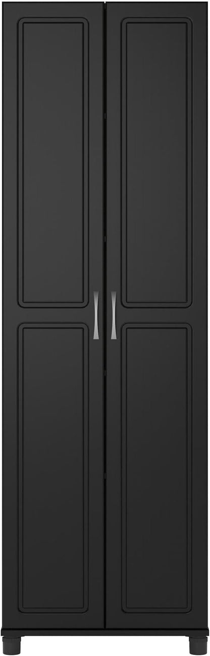 SystemBuild Evolution Kendall 24" Engineered Wood Utility Storage Cabinet Black