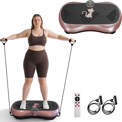 KRYLIX Vibration Plate Machine Exercise Platform for Whole Body Vibration Workout Weight Loss Lymphatic Drainage Fitness Platform Exercise Machine Vibrating Platform for Women Men