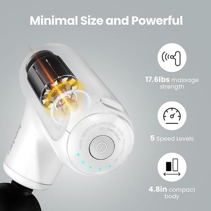 Super Mini Massage Gun Deep Tissue for Athletes, Small Travel Massage Gun, Handheld Portable Muscle Massager for Full Body Pain Relief, 2025 Gifts for Man&Women