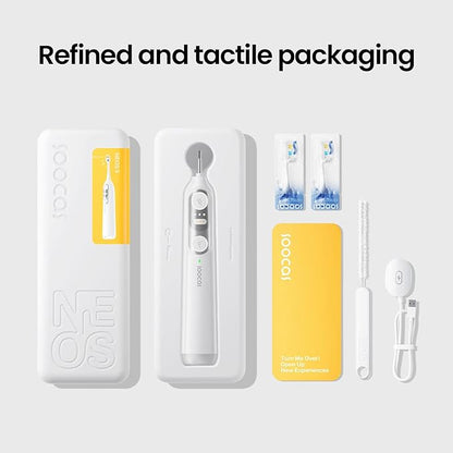 Soocas NEOS II Ultimate Set - Electric Toothbrush with Water Flosser, Sonic Electric Toothbrush for Adults, Portable for Travel, Deep Clean for Implants & Braces, Healthier Gums, Pearl White