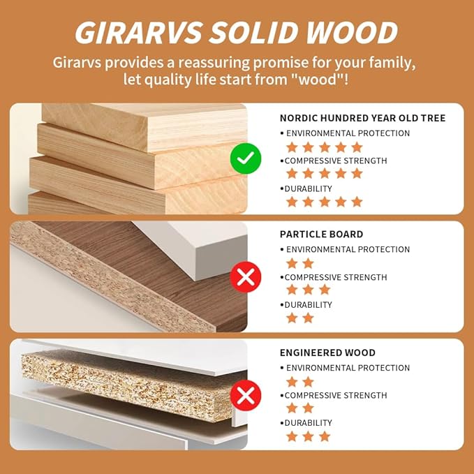 Solid Wood Floating Shelves Set of 2 - Natural, Warp & Crack Resistant 17.72 Inch Wall Shelf with Invisible Brackets Thicker, More Durable for Bathroom, Bedroom, Kitchen, Living Room (Wood, 17.72)