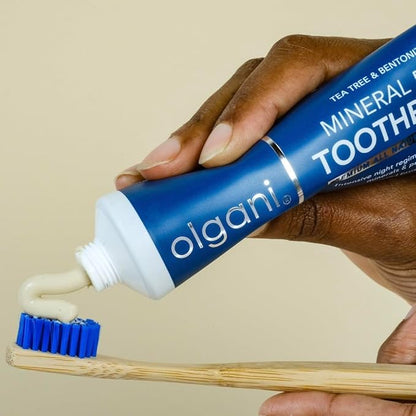 | Mineral Rich Toothpaste | Remineralizing Night-Time Formula with Bentonite Clay | Flouride-Free | Coconut Oil | Tea Tree & Peppermint | Safe for Kids | 2.53 Fl.Oz