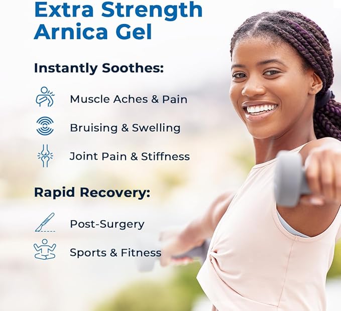 VitaMedica Arnica Gel Plus 15 Healing Plant Compounds, Extra Strength Formulation for Bruising, Swelling, Joint Pain, Muscle Soreness & Stiffness, All-Natural, Plant-Based Pain Relief