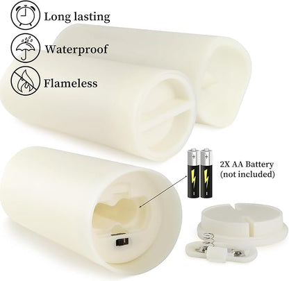 36-Pack Flickering Flameless Candles with Remote Control - LED Fake Candle Perfect for Wedding,Outdoor,Table,Halloween,Christmas Decor - Create a Magical Ambiance Effortlessly(Three Sizes)