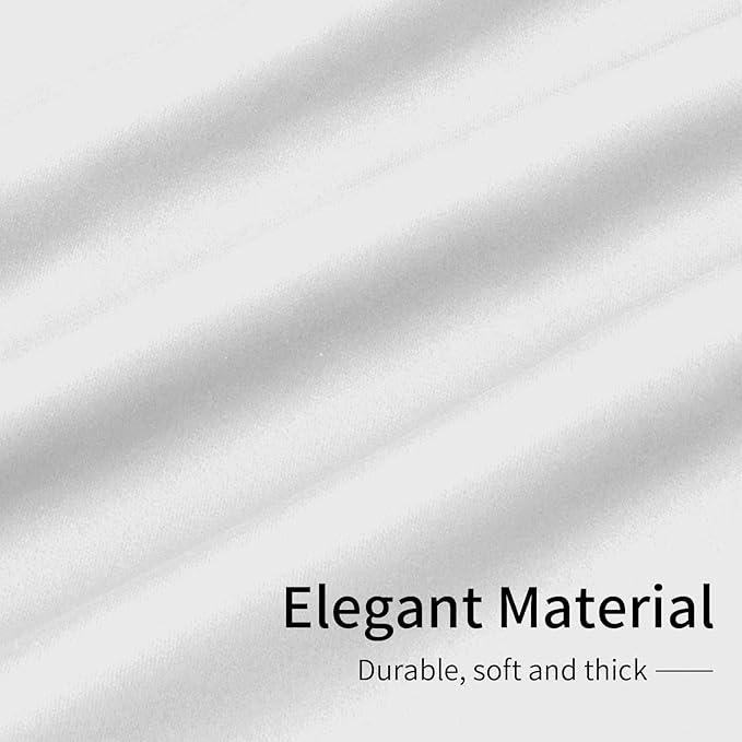 Easy-Going Curtains for Bedroom, Solid Thermal Insulated Grommet and Noise Reduction Window Drapes, Room Curtains for Living Room, 2 Panels (34x54 in, White)