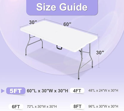 ABCCANOPY 5 FT Pink Spandex Table Cover Stretch Fitted Wrinkle Resistant Tablecloth Reuse for Rectangular Folding Table Patry Event Wedding Banquet Protector