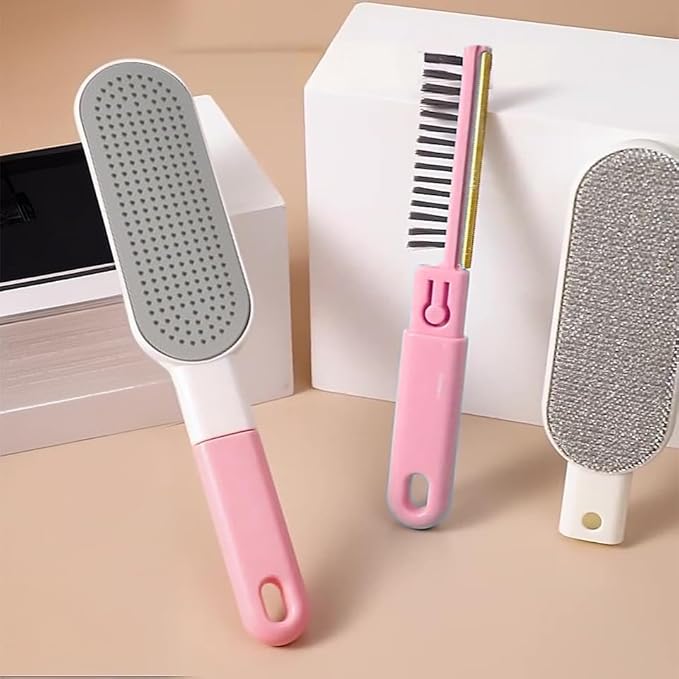 Multi-Functions Travel Lint Remover, Pet Hair Remover, Fur Remover for Dogs & Cats, Efficient Hair Collector,Pet Hairs Brush,Magic Fur Brush D (Pink)