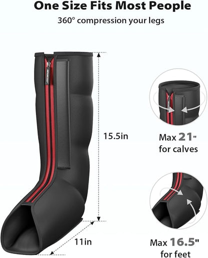 CINCOM Leg Massager with Heat and Compression for Circulation and Pain Relief Foot and Leg Massager Birthday Gifts for Women Men