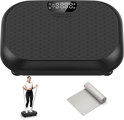 Vibration Plate Exercise Machine Weight Loss, Full Body Shaker Workout Vibration Plates Lymphatic Drainage, Stand Shake Vibrating Plate for Women Men 450 Lbs Capacity Fitness Platform