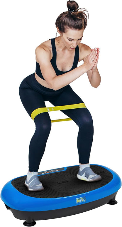Vibration Plate Exercise Machine Workout Vibration Fitness Platform with Resistance Loops and Resistance Band, 2D, 3D or 4D