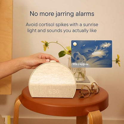 Hatch Restore 3 Sunrise Alarm Clock, Sound Machine, Smart Light (Greige) - White Noise, Screen-Free Sleep Routine