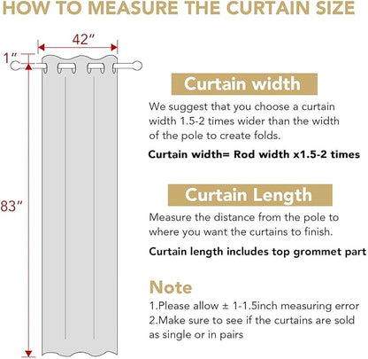 H.VERSAILTEX Blackout Curtains for Bedroom Thermal Insulated Room Darkening Living Room Curtains 84 Inch Long Grommet Privacy Protection Window Curtain Panels/Drapes for Nursery, 2 Panels, Dove Grey