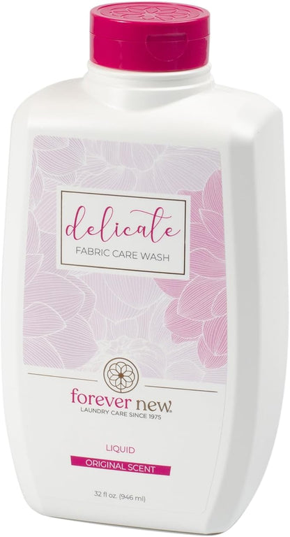 FOREVER NEW Liquid Laundry Detergent – Nontoxic Hypoallergenic Laundry Soap, Safe for Colors & Sensitive Skin - Essential Laundry Supplies, Delicate Fabric Care Wash (Original Scent, 32 fl. oz)