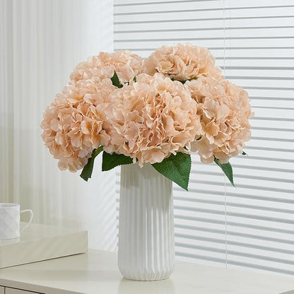 8pcs Fake Flowers Silk Hydrangea Artificial Flowers Bouquets Faux Hydrangea Stems for Home Table Centerpieces Wedding Party Decoration