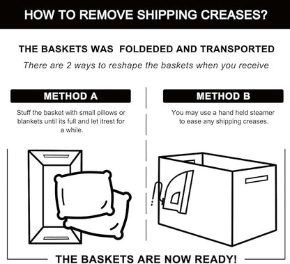 OIAHOMY 3 Pack Storage Baskets for Organizing, Woven Cotton Rope Basket for Shelves, Closet Organizer Bins with Handles, Rectangle Toy Organization, 13.78''×9.84''×5.5'', Black & White