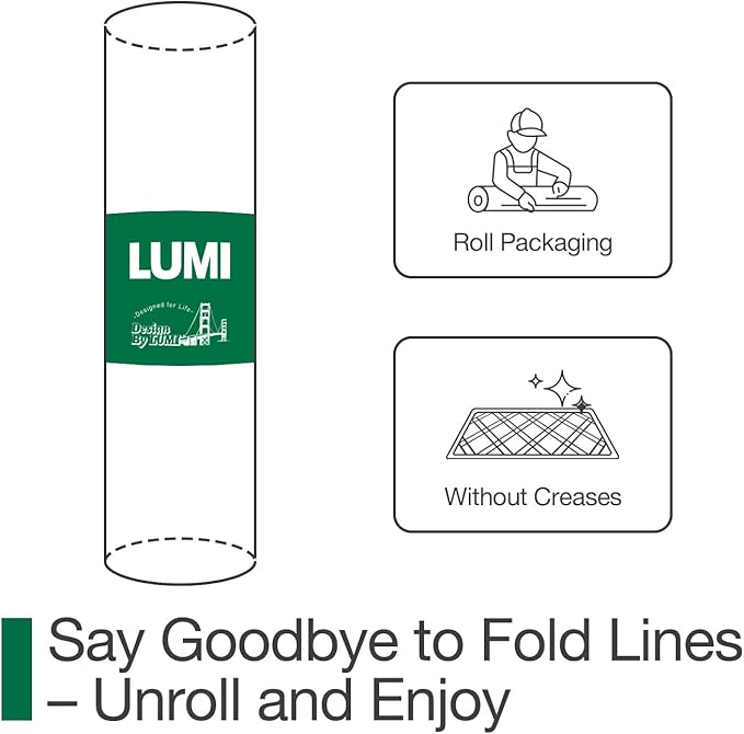 LUMI Ultra Thin Door Mat for Entryway, Low Profile Non Slip Rubber Backing Indoor Doormat, Easy Clean Welcome Entrance Mat for Inside House, Patio,Beige 24"x36"