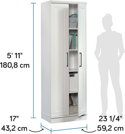 Sauder HomePlus Storage Cabinet/ Pantry cabinets, Soft White finish