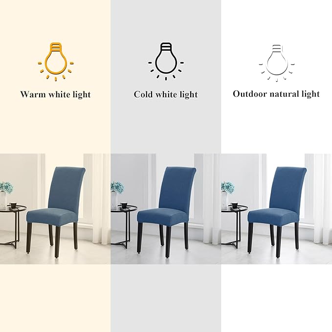 Joccun Chair Covers for Dining Room Set of 4, Dining Chair Slipcovers Stretch Dining Room Chair Covers Seat Protector,Washable Parsons Chair Cover for Home,Banquet(Riverside,4 Pack)