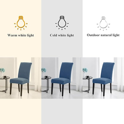 Joccun Chair Covers for Dining Room Set of 6, Dining Chair Slipcovers Stretch Dining Room Chair Covers Seat Protector,Washable Parsons Chair Cover for Home,Banquet(Riverside,6 Pack)
