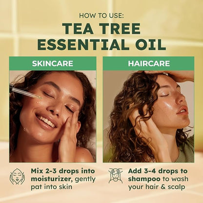KUKKA essential oils 100% Pure & Natural Tea Tree Oil for Skin, Hair, Toenails, Aromatherapy, & Soap Making Scent (4 fl oz/118 ml)