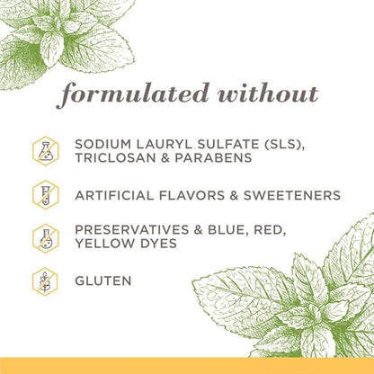 Burt's Bees Toothpaste, Natural Flavor, Fluoride-Free, Purely White, Zen Peppermint, 4.7 oz, Pack of 3