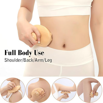Wood Therapy Massage Tools Cellulite Massager Roller Wooden Body Brush Fascia Blaster Brush Body Shaping Professional Maderoterapia Kit Lymphatic Drainage Massager