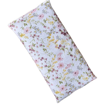 Large Microwave Heating Pad with Flax Seed, Scented or Unscented, Good For Back Pain or Cramps, Moist Heat Therapy or Ice Pack, Microwavable Bean Bag, 6" x 12" (Flannel Floral, Lavender & Peppermint)