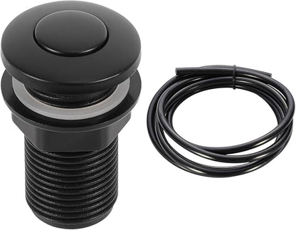 RQYEKDO Garbage Disposal Air Switch Kitchen Sink Top Long Stainless Steel Brushed Nickel Long 32mm/1.26 inch for Food and Waste Disposal On/Off Air Button Parts