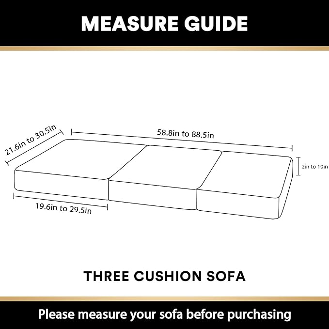 PrinceDeco Stretch Sofa Cushion Covers for Couches and Sofas,Soft Velvet Couch Seat Covers, Sofa Covers Washable, Seat Cushion Cover for 3 Couch Sofa Pet Friendly - Ivory, Each Width Up to 29.5"