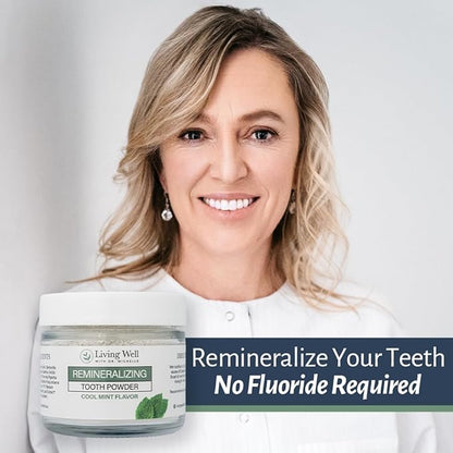 Remineralizing Tooth Powder | Fluoride-Free Hydroxyapatite Formula | Supports Enamel Strength & Oral Wellness | Safe, Clean Ingredients | Cool Mint Flavor