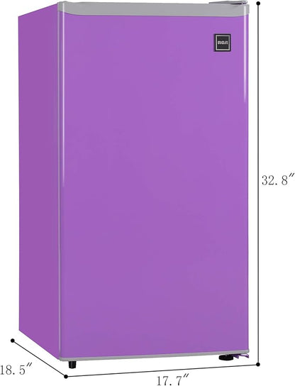 RCA RFR321-PURPLE 3.2 Cu Ft Compact Fridge, Mini Refrigerator, Purple