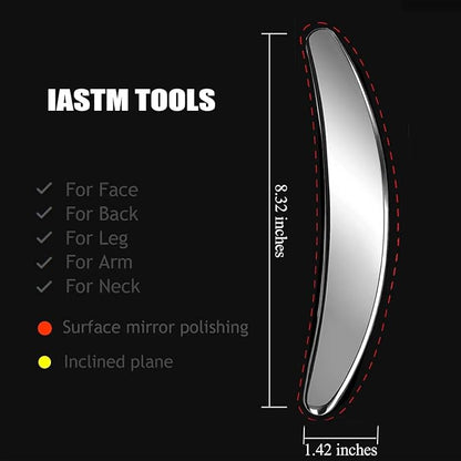 Stainless Steel Muscle Scraping Tool Set – Gua Sha Massage Scraper for Fascia & Muscle Relaxation – Myofascial Release Scraping Massager Kit