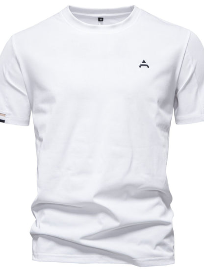 Men's Embroidered Round Neck T-Shirt