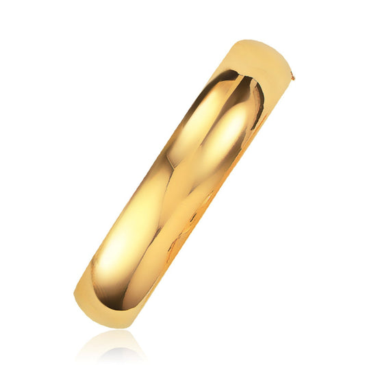 Bracelet jonc classique en or jaune 14 carats (13,5 mm)